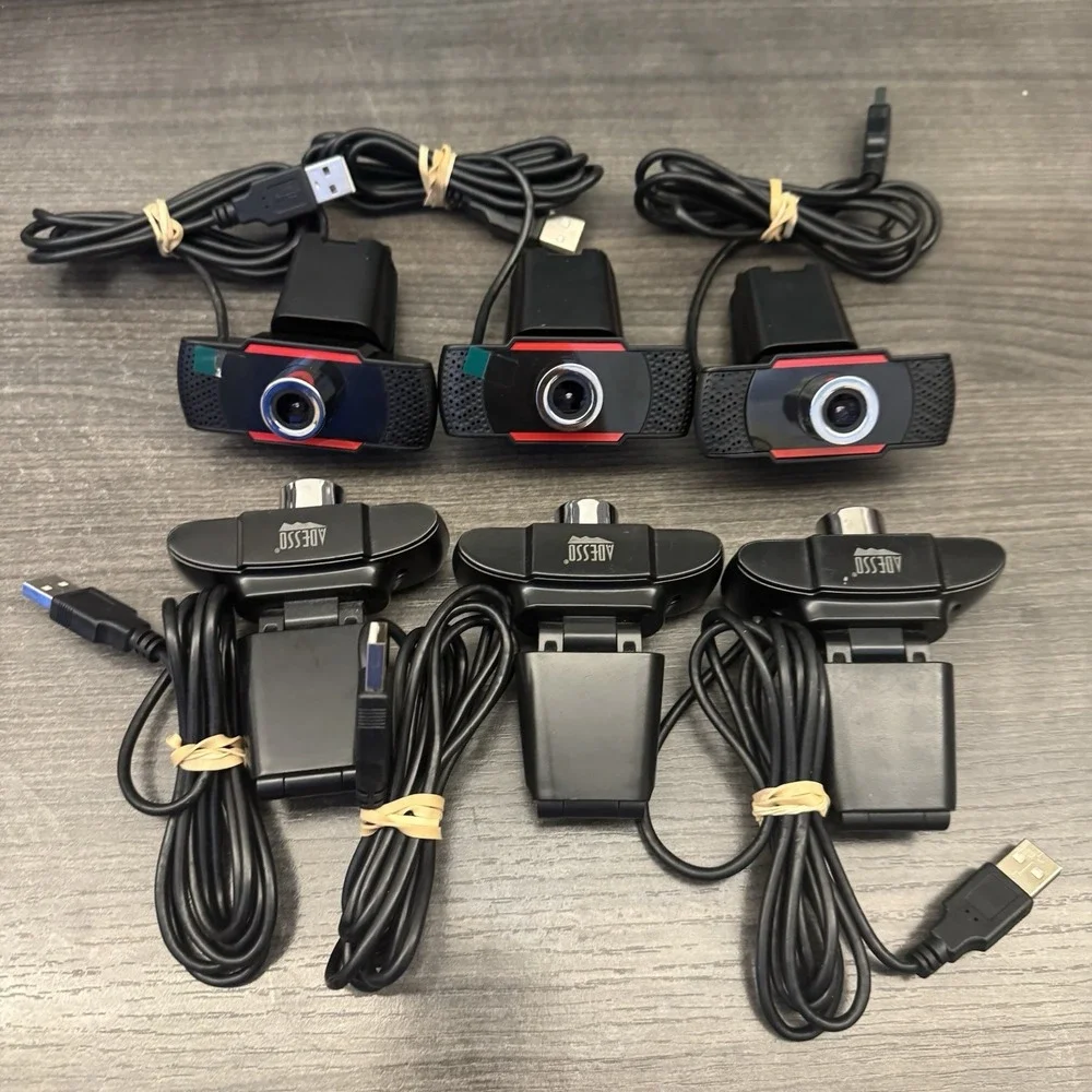 Lot of 6 Adesso CyberTrack H3 720p HD USB Webcam with‎ Built-In Microphone